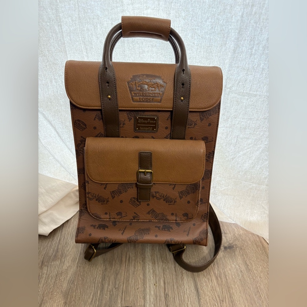 NWOT Disney Wilderness Lodge Loungefly Limitation Leather Backpack